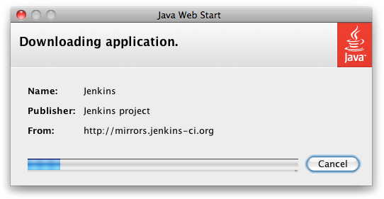 Java Web Start téléchargera et exécutera la dernière version de Jenkins