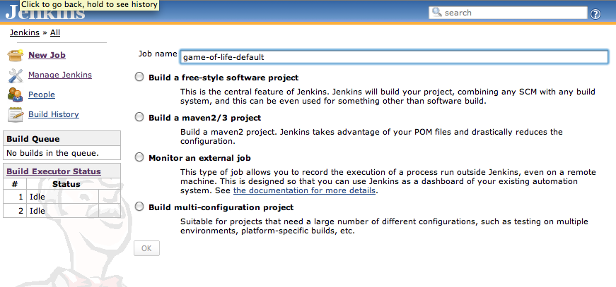 Setting up your first build job in Jenkins