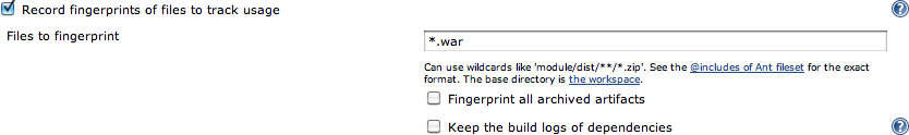 Nous avons besoin de déterminer le fingerprint du fichier WAR que nous utilisons